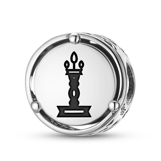 925 Sterling Silver Hindu Kuthu Vilakku Charms For Bracelets & Necklaces Pendants Beads Jewelry Fit Pan Bracelet Charm Ethnic Cultural Symbols Gifts For Women