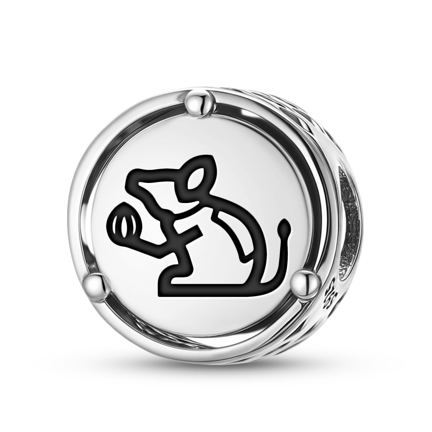 925 Sterling Silver Hindu Mushak Mouse Charms For Bracelets & Necklaces Pendants Beads Jewelry Fit Pan Bracelet Charm Ethnic Cultural Symbols Gifts For Women
