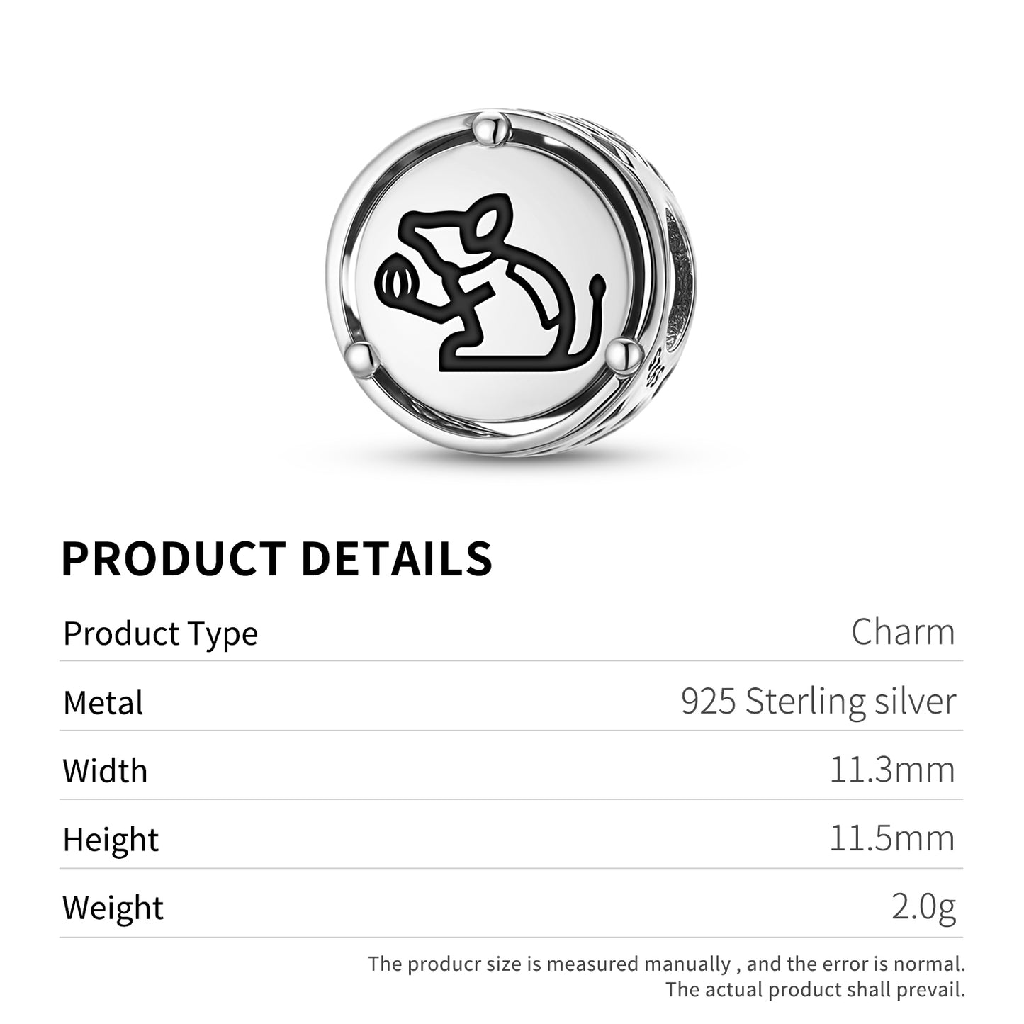 925 Sterling Silver Hindu Mushak Mouse Charms For Bracelets & Necklaces Pendants Beads Jewelry Fit Pan Bracelet Charm Ethnic Cultural Symbols Gifts For Women