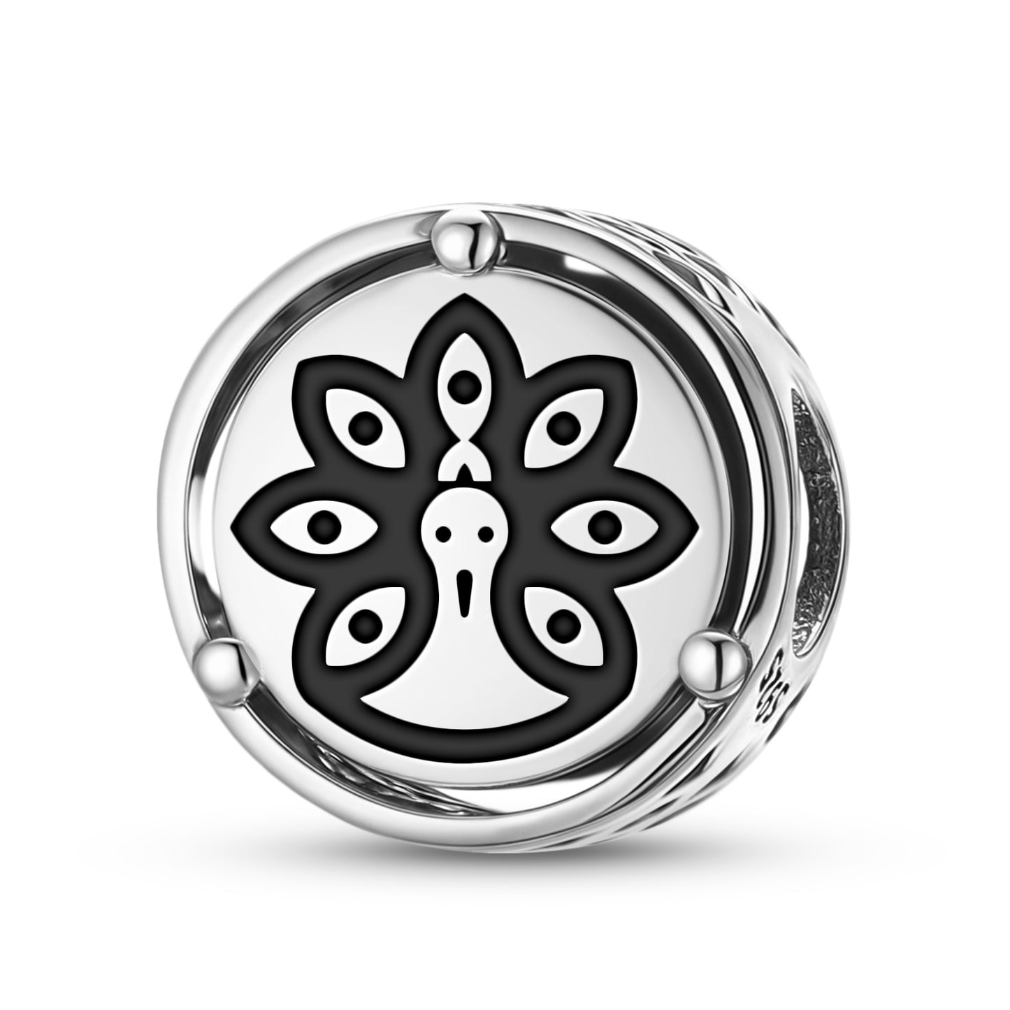 925 Sterling Silver Hindu Mayil Mayur Charms For Bracelets & Necklaces Pendants Beads Jewelry Fit Pan Bracelet Charm Ethnic Cultural Symbols Gifts For Women