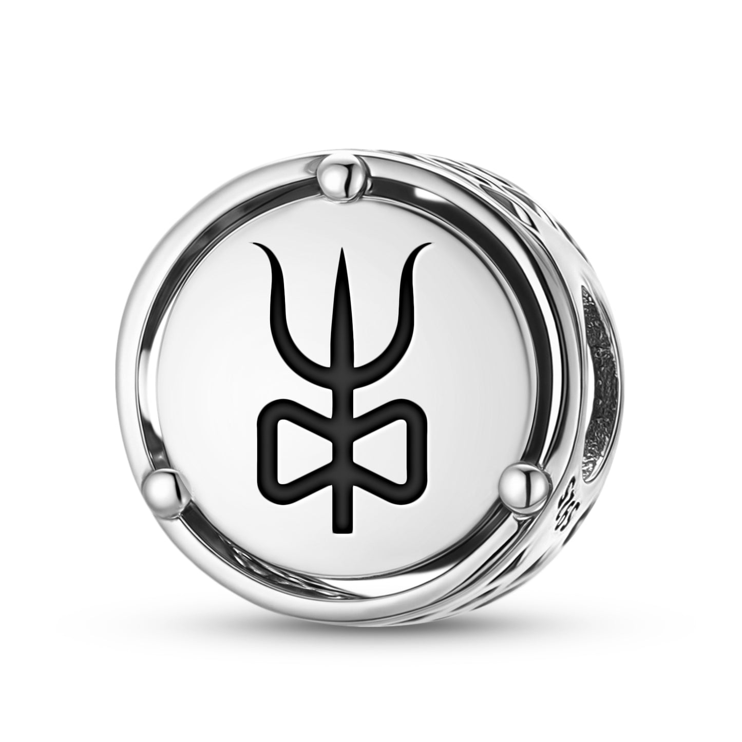 925 Sterling Silver Hindu Shiva Trident Charms For Bracelets & Necklaces Pendants Beads Jewelry Fit Pan Bracelet Charm Ethnic Cultural Symbols Gifts For Women
