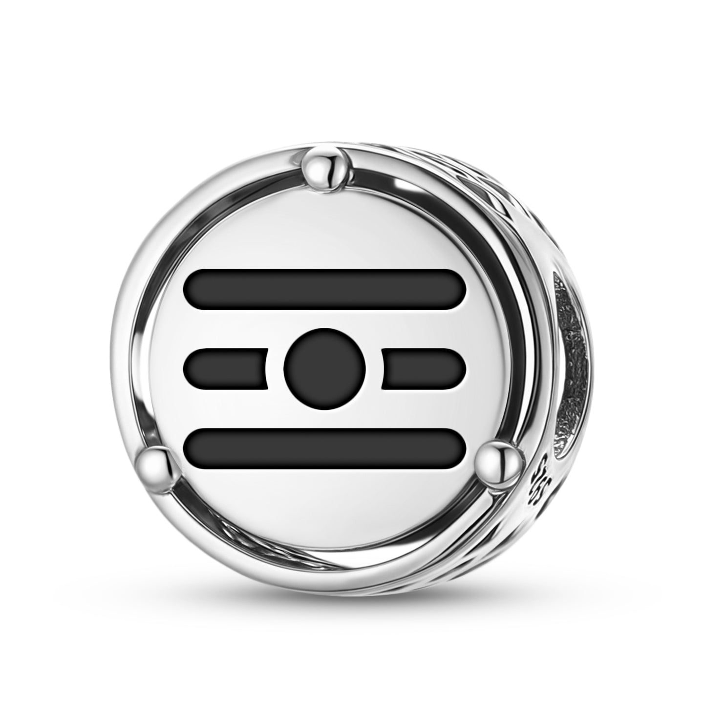 925 Sterling Silver Hindu Tripundra Three Stripe Charms For Bracelets & Necklaces Pendants Beads Jewelry Fit Pan Bracelet Charm Ethnic Cultural Symbols Gifts For Women