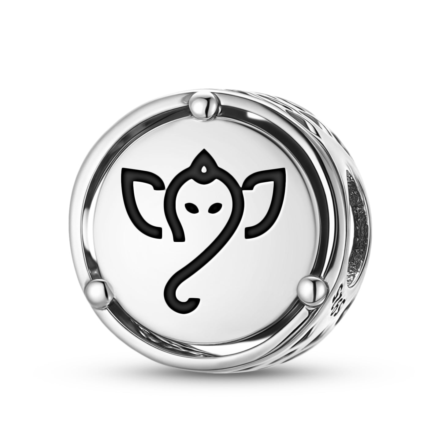 925 Sterling Silver Hindu Ganesha Charms For Bracelets & Necklaces Pendants Beads Jewelry Fit Pan Bracelet Charm Ethnic Cultural Symbols Gifts For Women