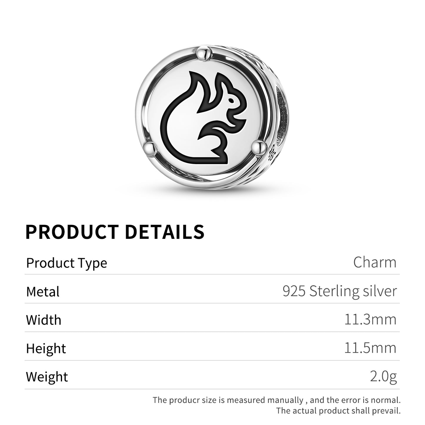925 Sterling Silver Animal SQUIRREL Charms For Bracelets & Necklaces Pendants Beads Jewelry Fit Pan Bracelet Charm Ethnic Cultural Symbols Gifts For Women