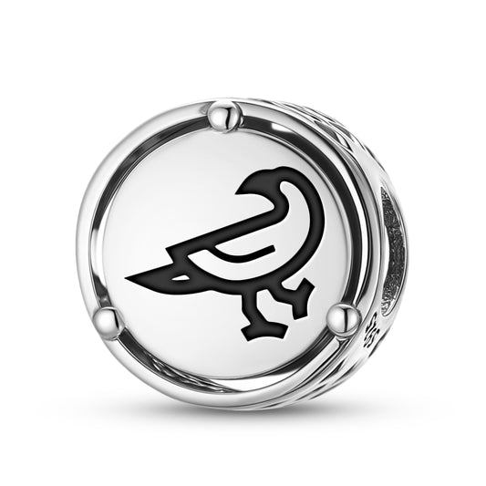 925 Sterling Silver Animal RAVEN Charms For Bracelets & Necklaces Pendants Beads Jewelry Fit Pan Bracelet Charm Ethnic Cultural Symbols Gifts For Women