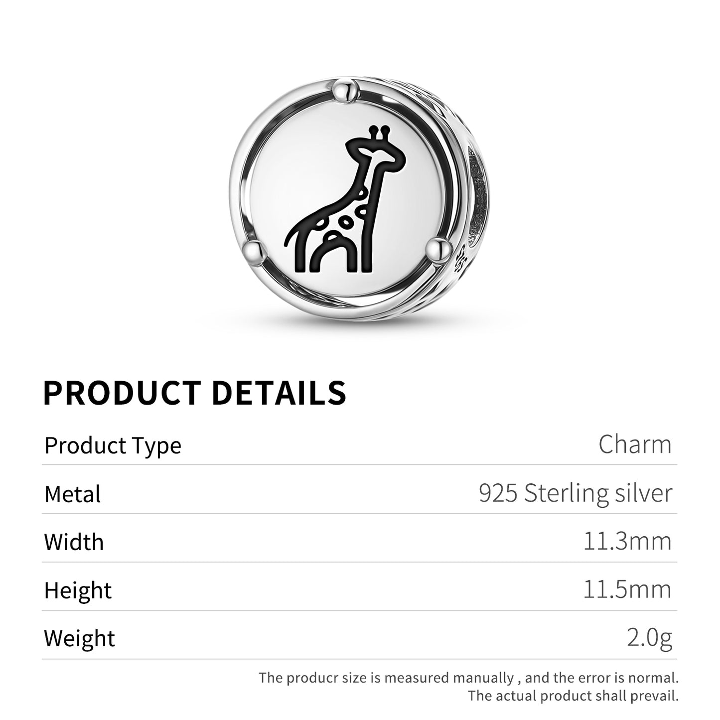 925 Sterling Silver Animal GIRAFFE Charms For Bracelets & Necklaces Pendants Beads Jewelry Fit Pan Bracelet Charm Ethnic Cultural Symbols Gifts For Women