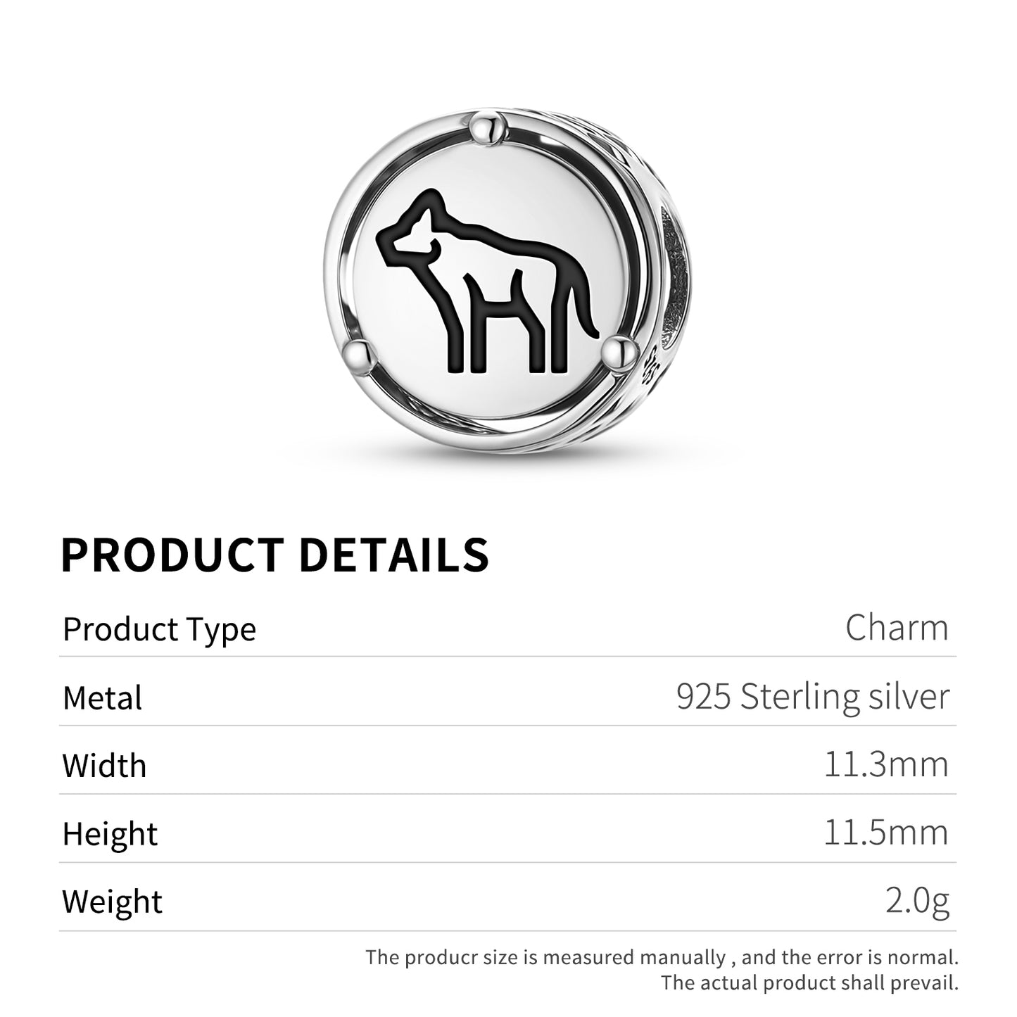 925 Sterling Silver Animal WOLF Charms For Bracelets & Necklaces Pendants Beads Jewelry Fit Pan Bracelet Charm Ethnic Cultural Symbols Gifts For Women
