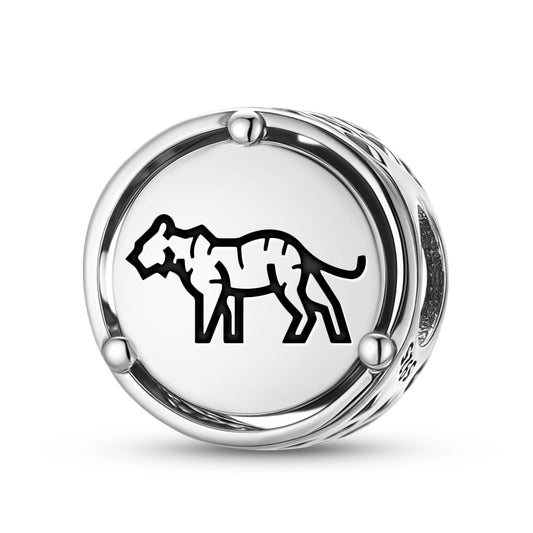 925 Sterling Silver Animal TIGER Charms For Bracelets & Necklaces Pendants Beads Jewelry Fit Pan Bracelet Charm Ethnic Cultural Symbols Gifts For Women