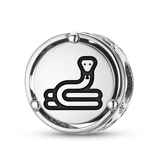 925 Sterling Silver Animal SERPENT Charms For Bracelets & Necklaces Pendants Beads Jewelry Fit Pan Bracelet Charm Ethnic Cultural Symbols Gifts For Women