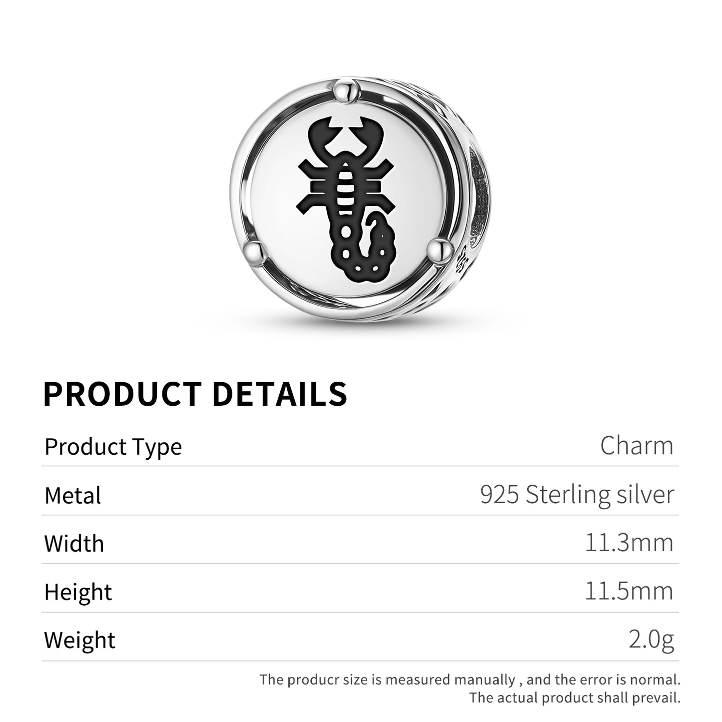 925 Sterling Silver Animal SCORPION Charms For Bracelets & Necklaces Pendants Beads Jewelry Fit Pan Bracelet Charm Ethnic Cultural Symbols Gifts For Women