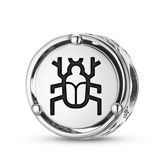 925 Sterling Silver Animal SCARAB Charms For Bracelets & Necklaces Pendants Beads Jewelry Fit Pan Bracelet Charm Ethnic Cultural Symbols Gifts For Women