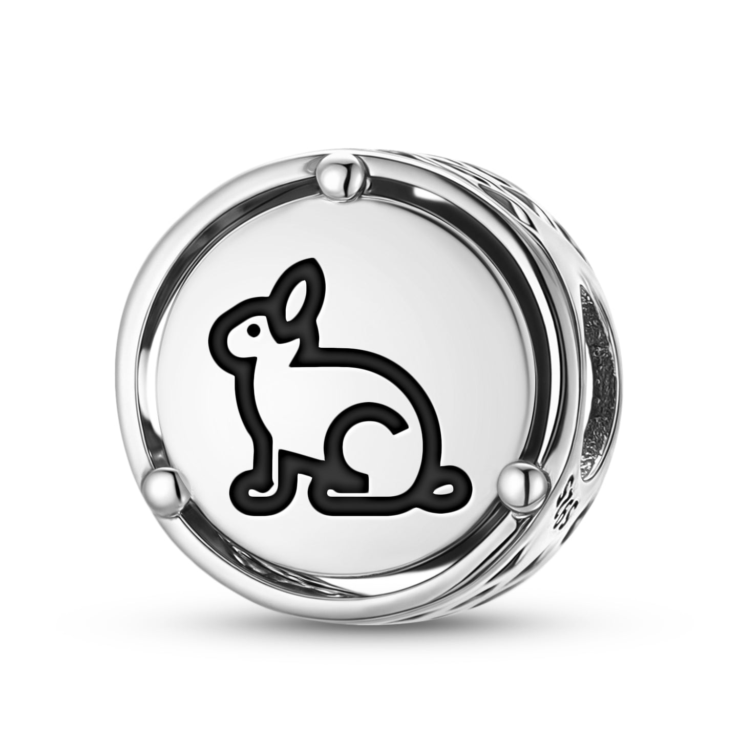 925 Sterling Silver Animal RABBIT Charms For Bracelets & Necklaces Pendants Beads Jewelry Fit Pan Bracelet Charm Ethnic Cultural Symbols Gifts For Women