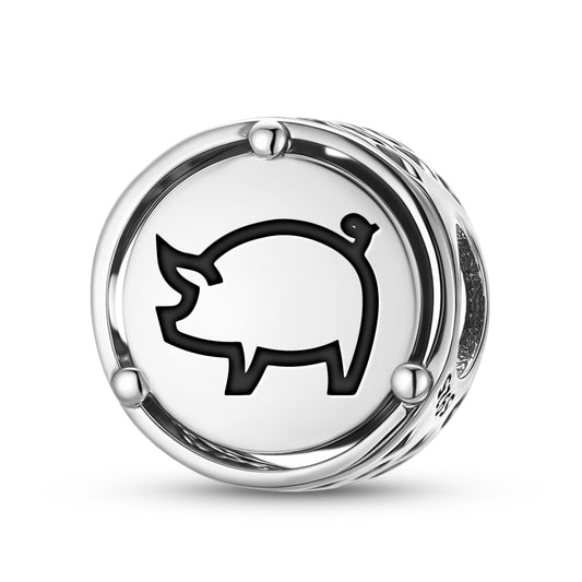 925 Sterling Silver Animal PIG Charms For Bracelets & Necklaces Pendants Beads Jewelry Fit Pan Bracelet Charm Ethnic Cultural Symbols Gifts For Women