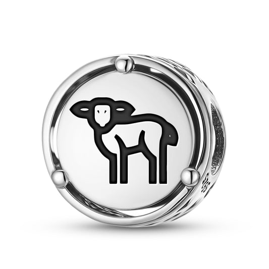 925 Sterling Silver Animal LAMB Charms For Bracelets & Necklaces Pendants Beads Jewelry Fit Pan Bracelet Charm Ethnic Cultural Symbols Gifts For Women