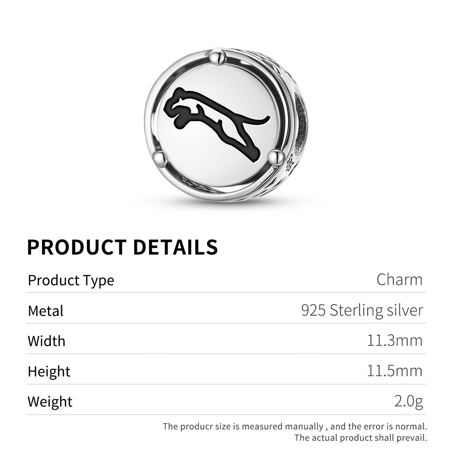 925 Sterling Silver Animal JAGUAR Charms For Bracelets & Necklaces Pendants Beads Jewelry Fit Pan Bracelet Charm Ethnic Cultural Symbols Gifts For Women