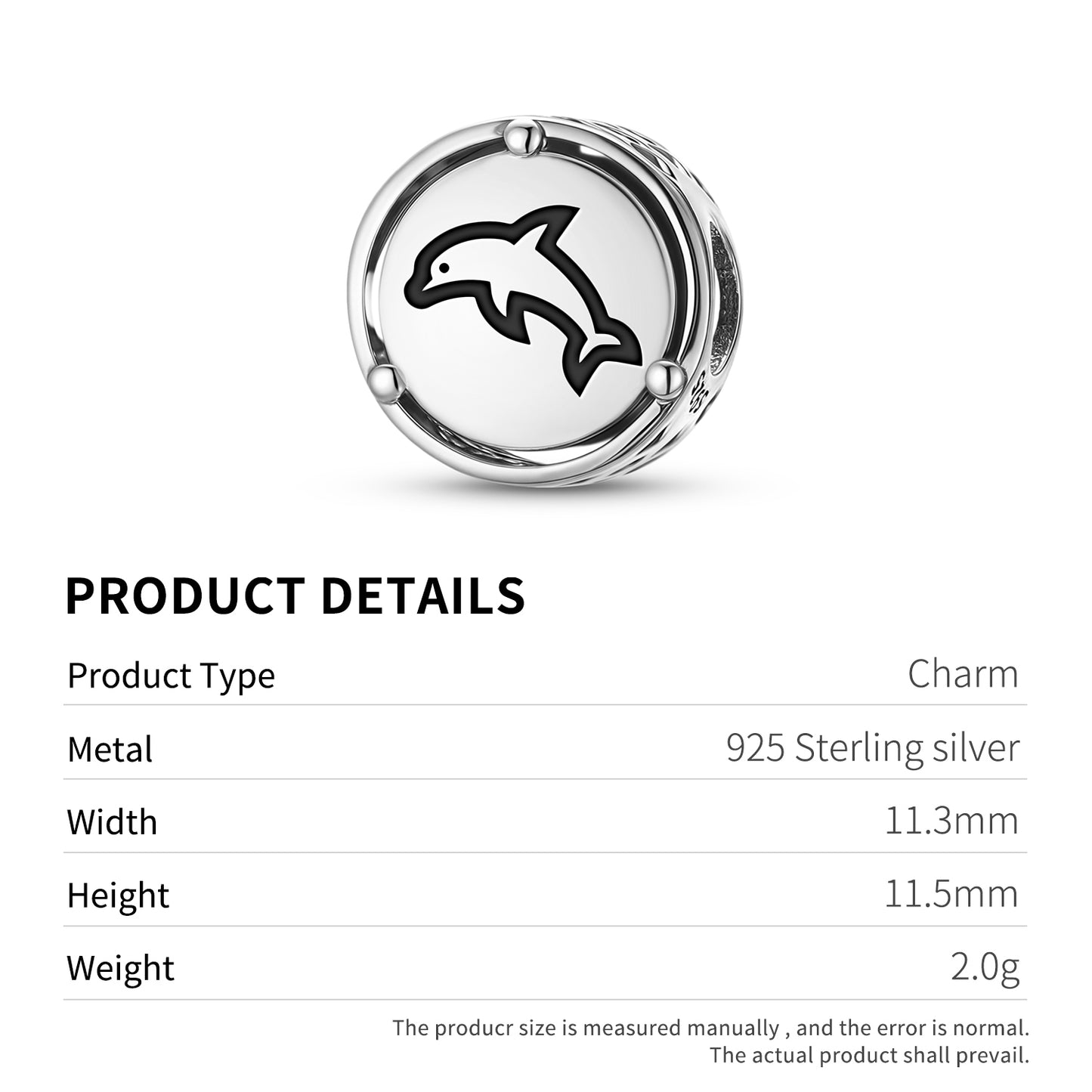925 Sterling Silver Animal DOLPHIN Charms For Bracelets & Necklaces Pendants Beads Jewelry Fit Pan Bracelet Charm Ethnic Cultural Symbols Gifts For Women