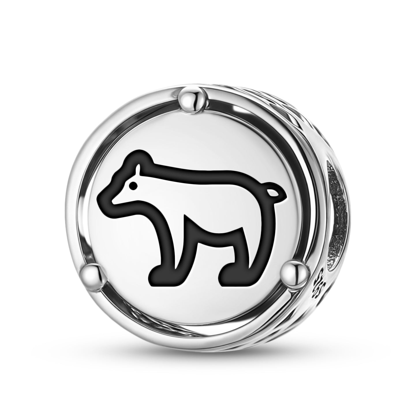 925 Sterling Silver Animal BEAR Charms For Bracelets & Necklaces Pendants Beads Jewelry Fit Pan Bracelet Charm Ethnic Cultural Symbols Gifts For Women