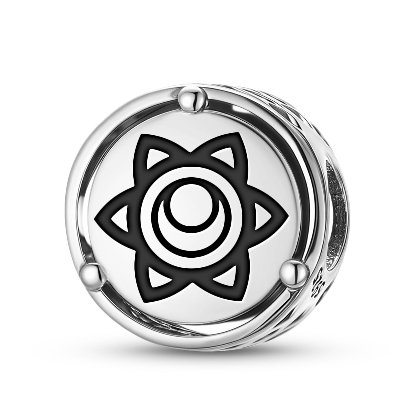 925 Sterling Silver Chakra Sacral Charms For Bracelets & Necklaces Pendants Beads Jewelry Fit Pan Bracelet Charm Ethnic Cultural Symbols Gifts For Women