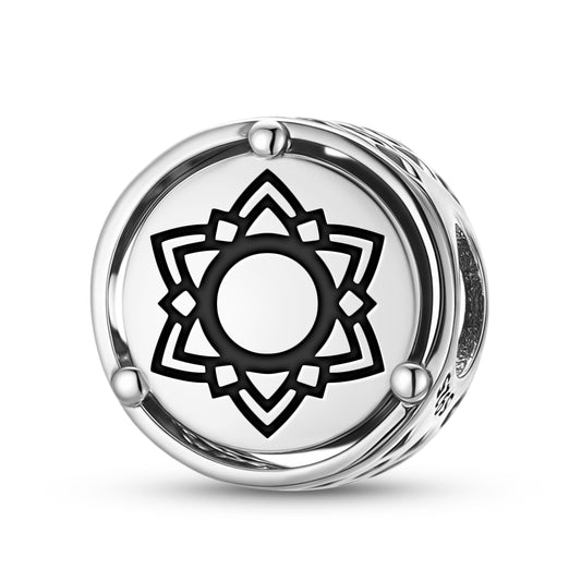 925 Sterling Silver Chakra Crown Charms For Bracelets & Necklaces Pendants Beads Jewelry Fit Pan Bracelet Charm Ethnic Cultural Symbols Gifts For Women