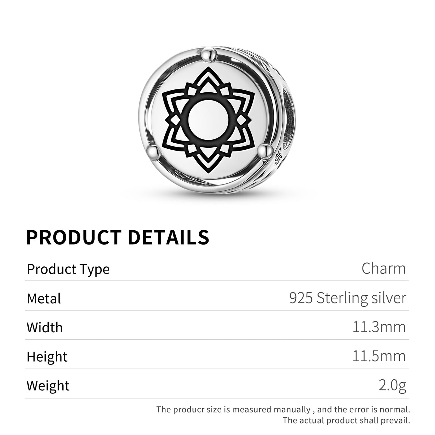 925 Sterling Silver Chakra Crown Charms For Bracelets & Necklaces Pendants Beads Jewelry Fit Pan Bracelet Charm Ethnic Cultural Symbols Gifts For Women