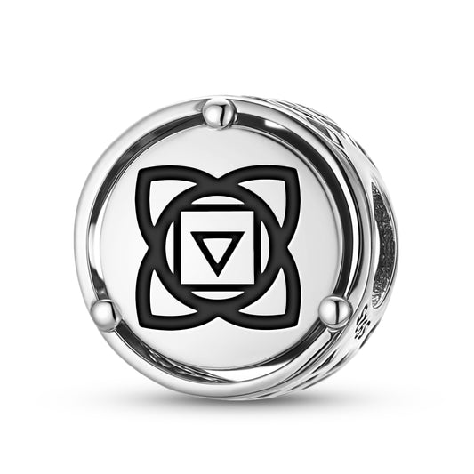 925 Sterling Silver Chakra Root Charms For Bracelets & Necklaces Pendants Beads Jewelry Fit Pan Bracelet Charm Ethnic Cultural Symbols Gifts For Women