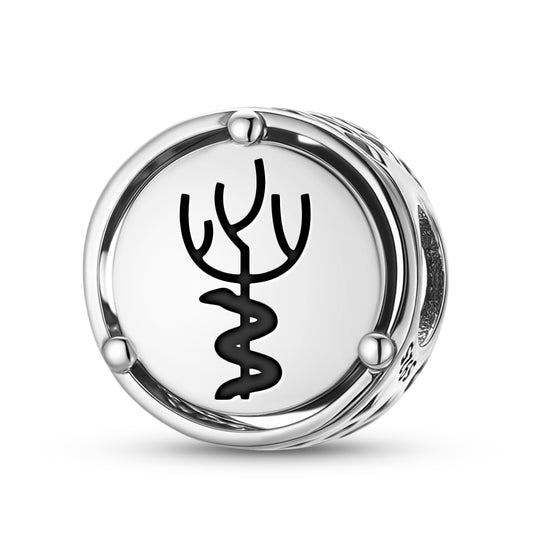 925 Sterling Silver Mu Lemurian Tree Of Life And Serpent Charms For Bracelets & Necklaces Pendants Beads Jewelry Fit Pan Bracelet Charm Ethnic Cultural Symbols Gifts For Women