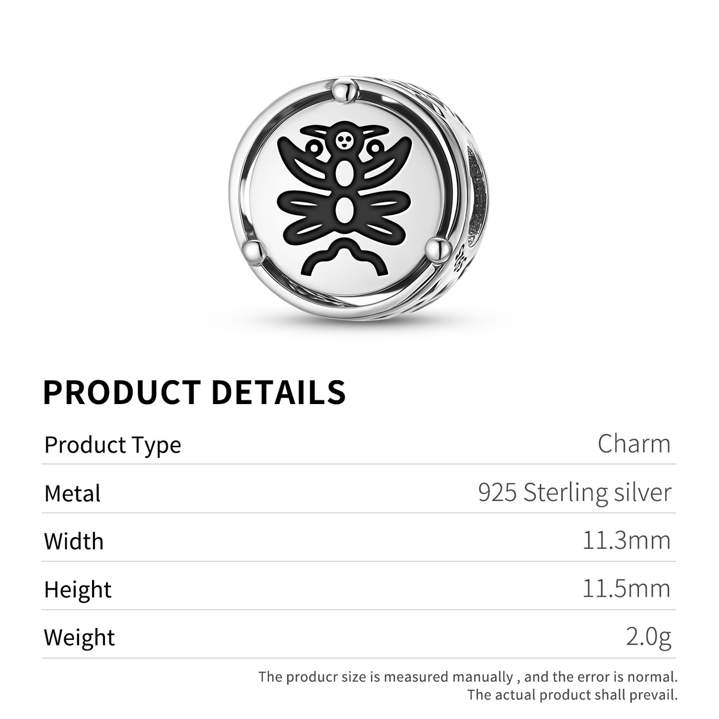 925 Sterling Silver Mu Lemurian First Man Woman Charms For Bracelets & Necklaces Pendants Beads Jewelry Fit Pan Bracelet Charm Ethnic Cultural Symbols Gifts For Women