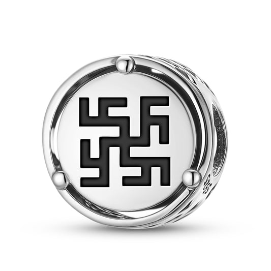 925 Sterling Silver Latvian Thunder Cross Charms For Bracelets & Necklaces Pendants Beads Jewelry Fit Pan Bracelet Charm Ethnic Cultural Symbols Gifts For Women
