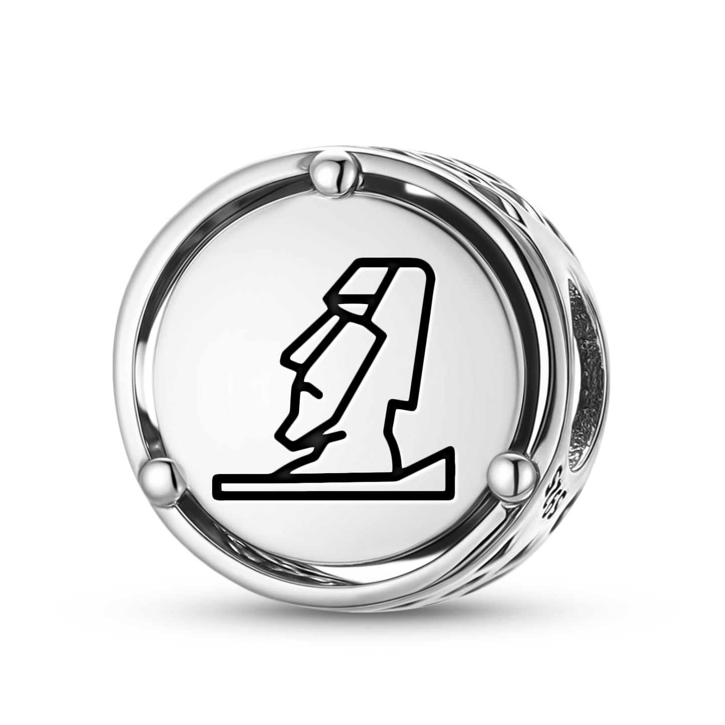 925 Sterling Silver Easter Island Rapa Nui Moai Statue Charms For Bracelets & Necklaces Pendants Beads Jewelry Fit Pan Bracelet Charm Ethnic Cultural Symbols Gifts For Women