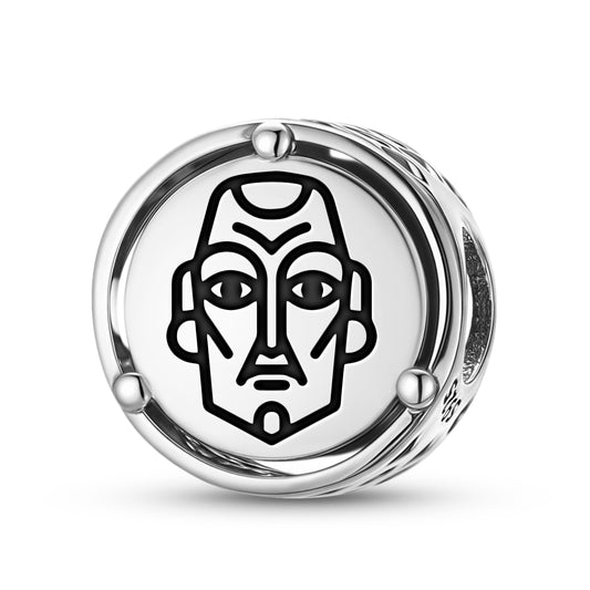 925 Sterling Silver Easter Island Rapa Nui Moai Tangata Charms For Bracelets & Necklaces Pendants Beads Jewelry Fit Pan Bracelet Charm Ethnic Cultural Symbols Gifts For Women
