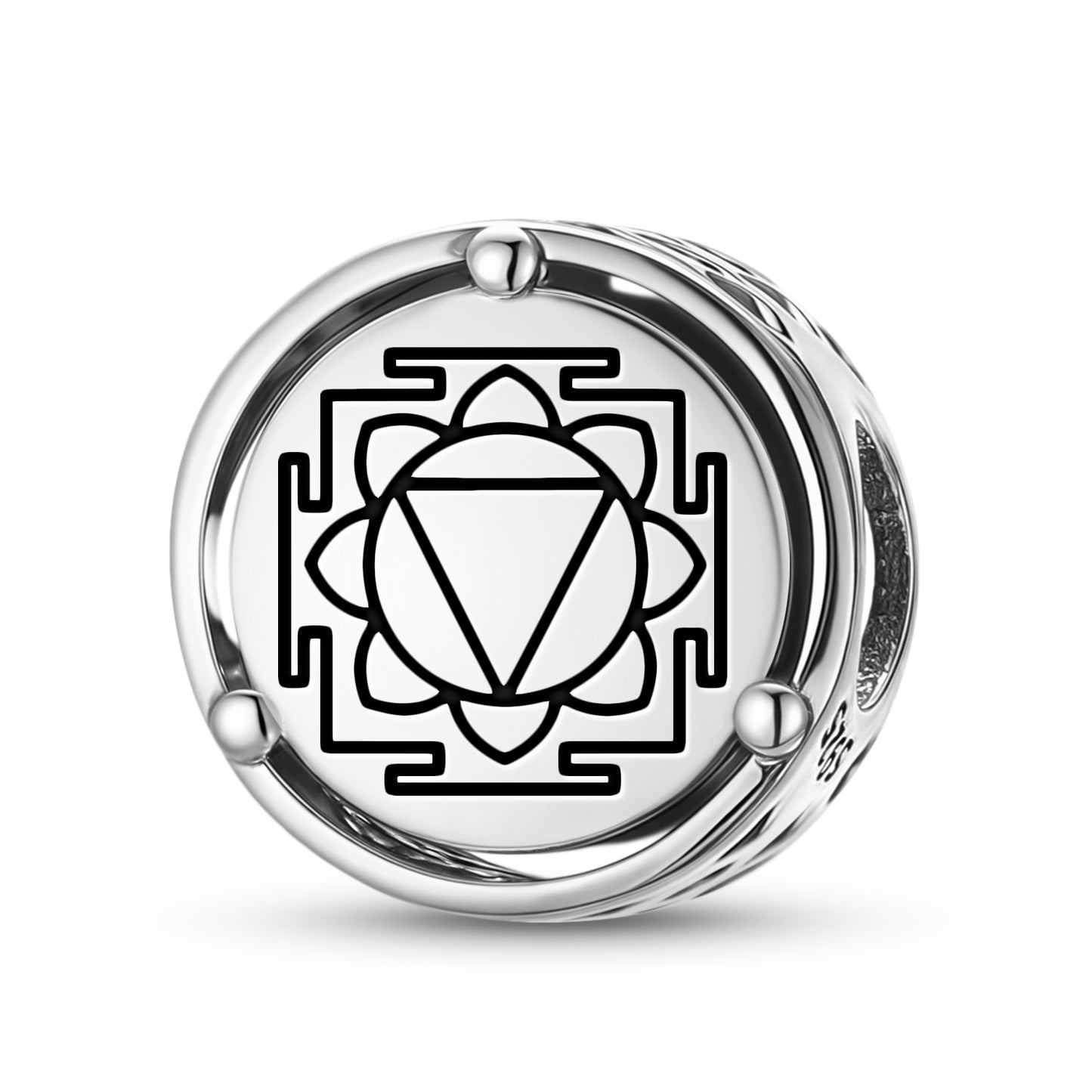 925 Sterling Silver Yantra Tara Yantra Charms For Bracelets & Necklaces Pendants Beads Jewelry Fit Pan Bracelet Charm Ethnic Cultural Symbols Gifts For Women