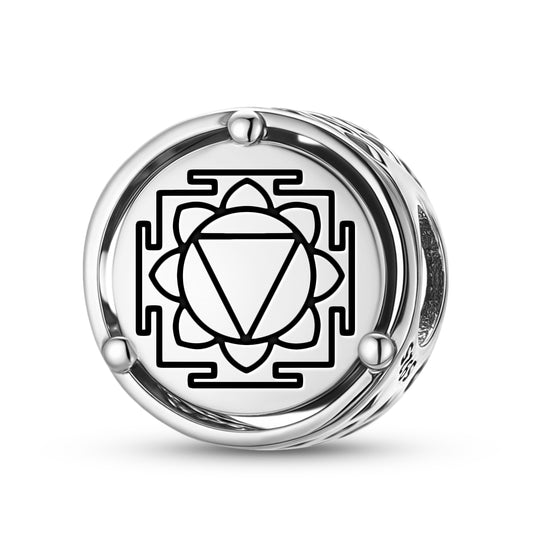 925 Sterling Silver Yantra Tara Yantra Charms For Bracelets & Necklaces Pendants Beads Jewelry Fit Pan Bracelet Charm Ethnic Cultural Symbols Gifts For Women