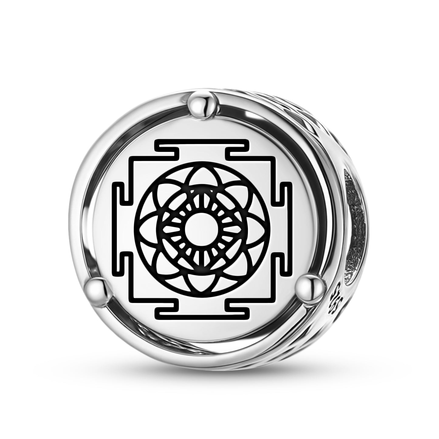 925 Sterling Silver Yantra Ram Raksha Yantra Charms For Bracelets & Necklaces Pendants Beads Jewelry Fit Pan Bracelet Charm Ethnic Cultural Symbols Gifts For Women