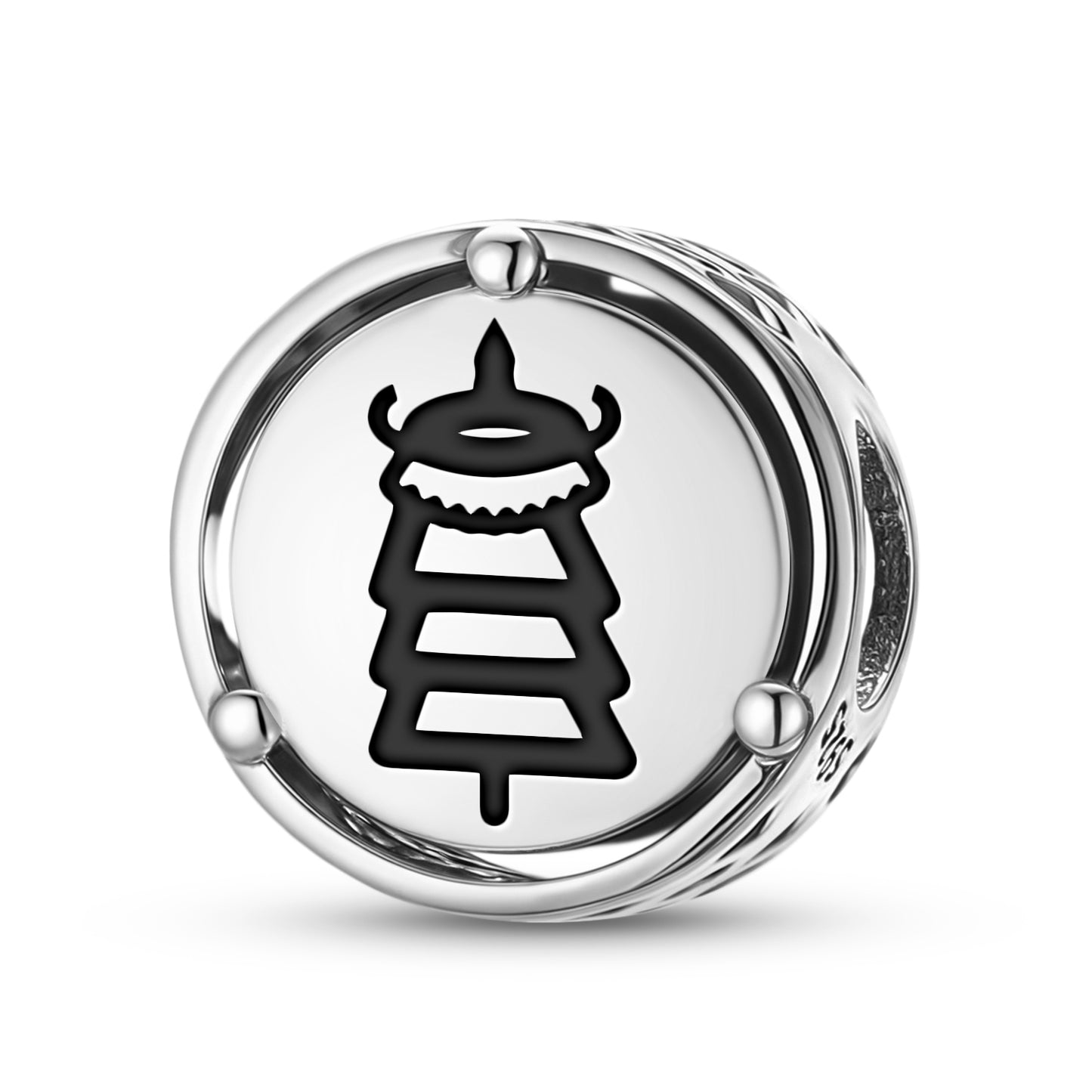 925 Sterling Silver Ashtamangala Dhvaja – Victory Banner Charms For Bracelets & Necklaces Pendants Beads Jewelry Fit Pan Bracelet Charm Ethnic Cultural Symbols Gifts For Women