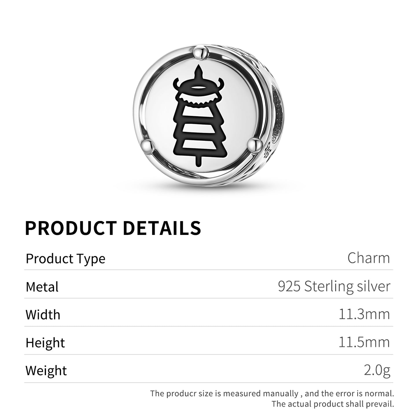925 Sterling Silver Ashtamangala Dhvaja – Victory Banner Charms For Bracelets & Necklaces Pendants Beads Jewelry Fit Pan Bracelet Charm Ethnic Cultural Symbols Gifts For Women