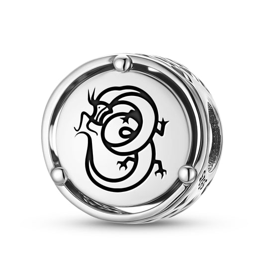 925 Sterling Silver Chinese Long Wang Dragon Charms For Bracelets & Necklaces Pendants Beads Jewelry Fit Pan Bracelet Charm Ethnic Cultural Symbols Gifts For Women