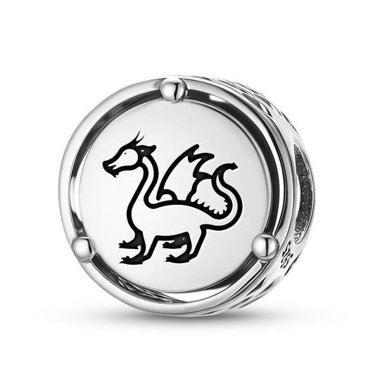 925 Sterling Silver Chinese Yinglong Dragon Charms For Bracelets & Necklaces Pendants Beads Jewelry Fit Pan Bracelet Charm Ethnic Cultural Symbols Gifts For Women