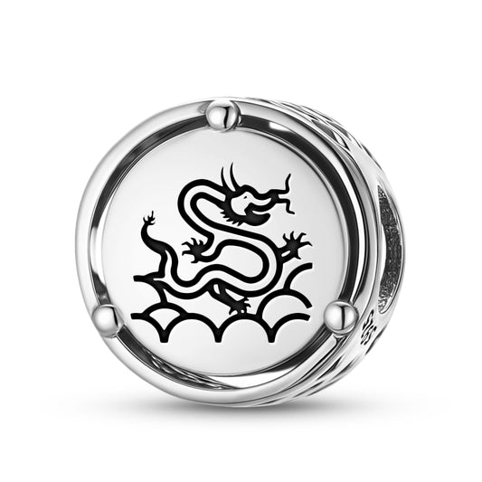 925 Sterling Silver Chinese Dilong Dragon Charms For Bracelets & Necklaces Pendants Beads Jewelry Fit Pan Bracelet Charm Ethnic Cultural Symbols Gifts For Women