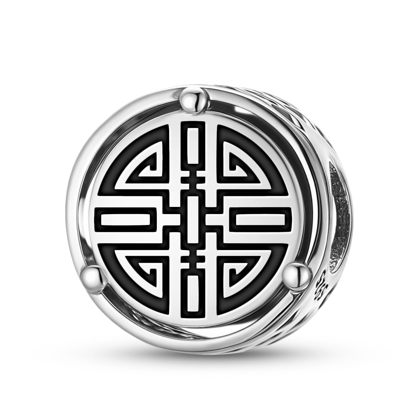 925 Sterling Silver Chinese Cai – Wealth Charms For Bracelets & Necklaces Pendants Beads Jewelry Fit Pan Bracelet Charm Ethnic Cultural Symbols Gifts For Women