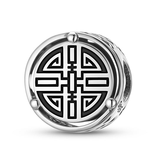 925 Sterling Silver Chinese Cai – Wealth Charms For Bracelets & Necklaces Pendants Beads Jewelry Fit Pan Bracelet Charm Ethnic Cultural Symbols Gifts For Women