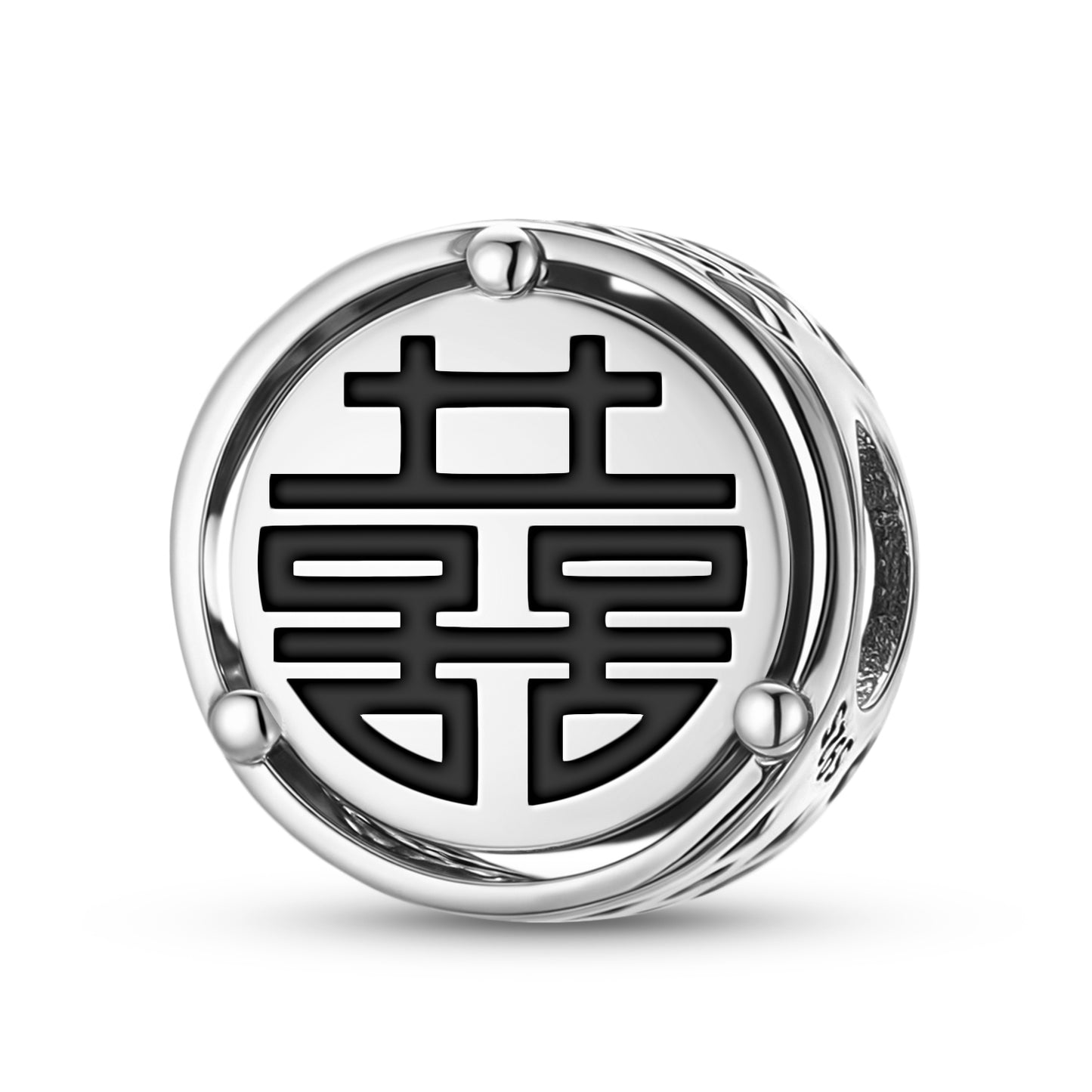925 Sterling Silver Chinese Shuāngxǐ – Double Happiness Charms For Bracelets & Necklaces Pendants Beads Jewelry Fit Pan Bracelet Charm Ethnic Cultural Symbols Gifts For Women