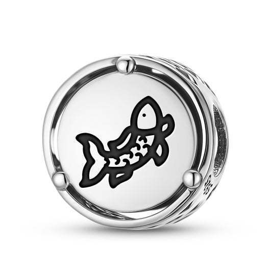 925 Sterling Silver Chinese Goldfish Charms For Bracelets & Necklaces Pendants Beads Jewelry Fit Pan Bracelet Charm Ethnic Cultural Symbols Gifts For Women