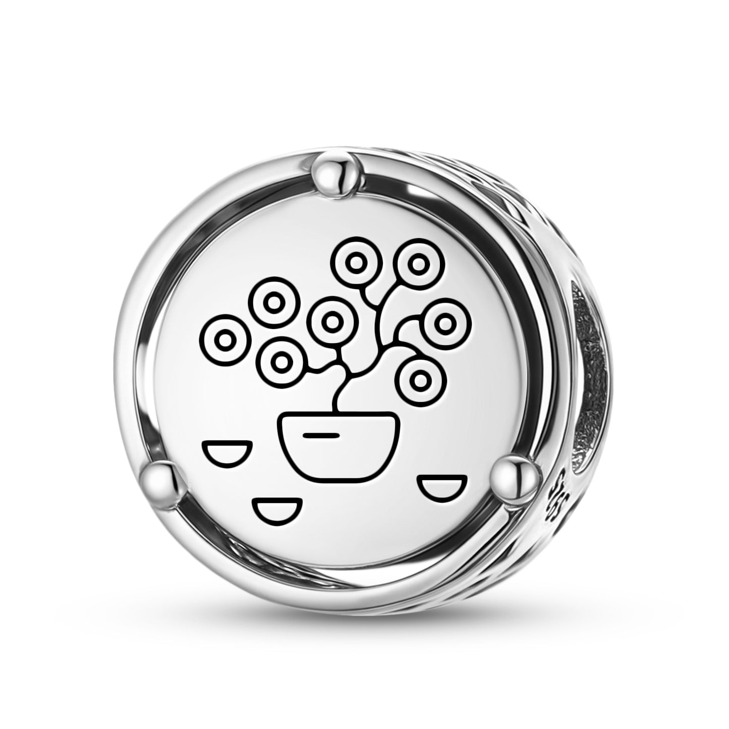 925 Sterling Silver Geomantic Omen Money Tree Charms For Bracelets & Necklaces Pendants Beads Jewelry Fit Pan Bracelet Charm Ethnic Cultural Symbols Gifts For Women