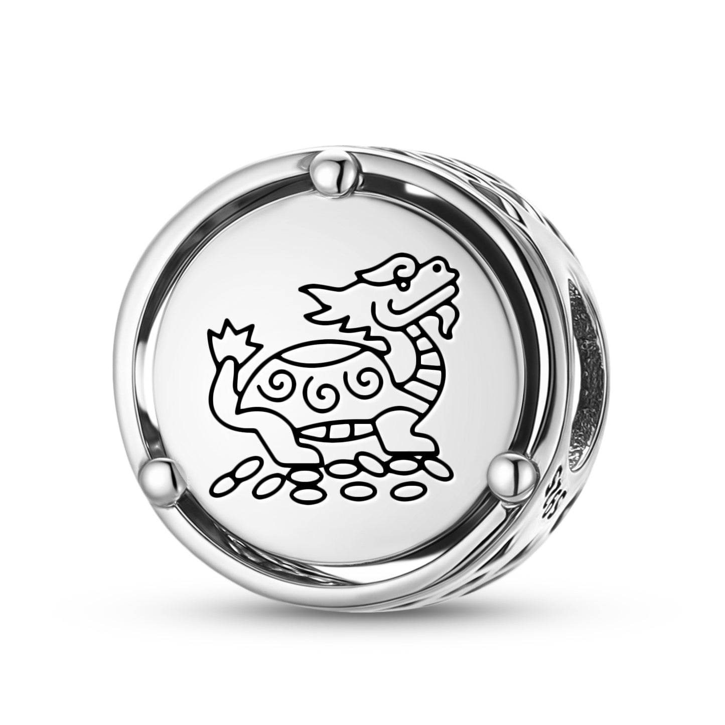 925 Sterling Silver Geomantic Omen Dragon Turtle Charms For Bracelets & Necklaces Pendants Beads Jewelry Fit Pan Bracelet Charm Ethnic Cultural Symbols Gifts For Women