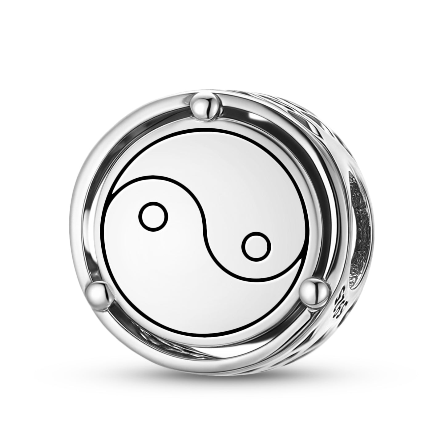 925 Sterling Silver Geomantic Omen Yin Yang Charms For Bracelets & Necklaces Pendants Beads Jewelry Fit Pan Bracelet Charm Ethnic Cultural Symbols Gifts For Women