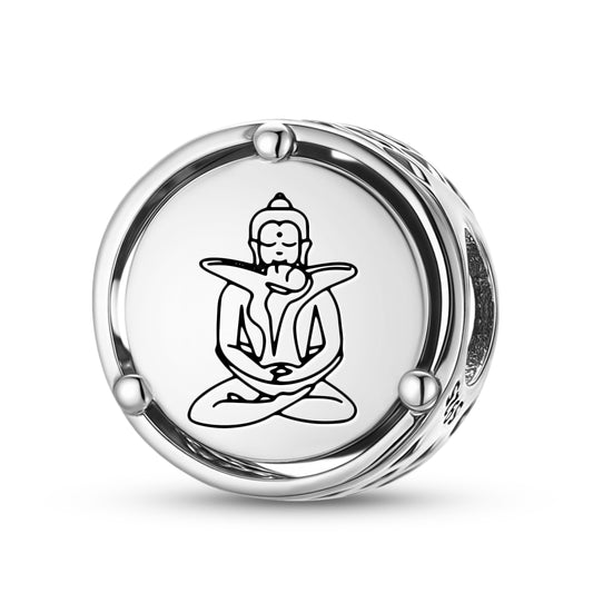 925 Sterling Silver Buddhist Gods Samantabhadri Charms For Bracelets & Necklaces Pendants Beads Jewelry Fit Pan Bracelet Charm Ethnic Cultural Symbols Gifts For Women
