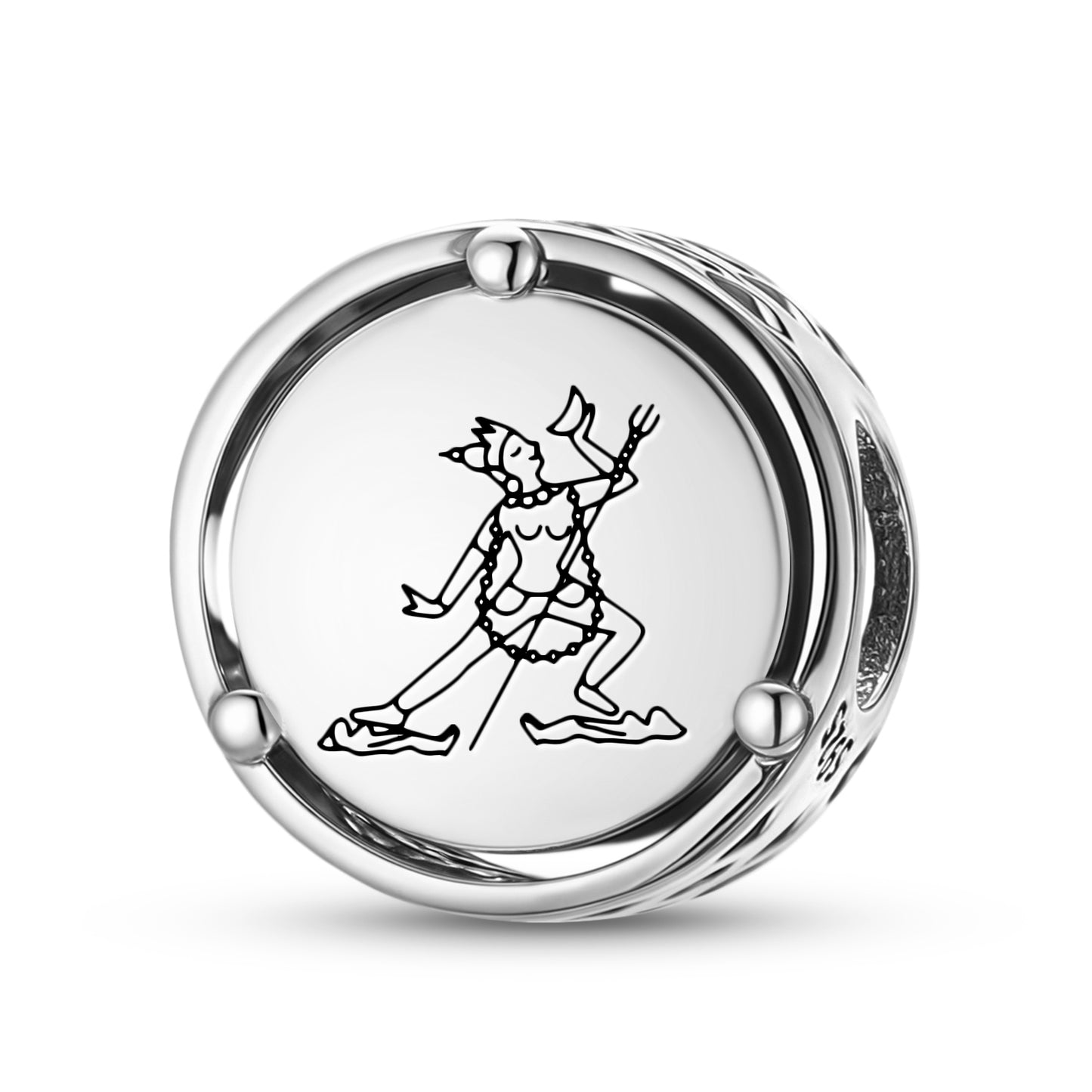 925 Sterling Silver Buddhist Gods Narodakini Charms For Bracelets & Necklaces Pendants Beads Jewelry Fit Pan Bracelet Charm Ethnic Cultural Symbols Gifts For Women