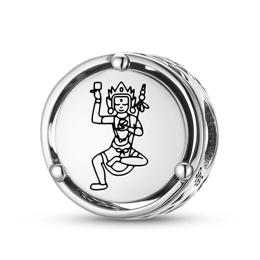 925 Sterling Silver Buddhist Gods Niguma Charms For Bracelets & Necklaces Pendants Beads Jewelry Fit Pan Bracelet Charm Ethnic Cultural Symbols Gifts For Women