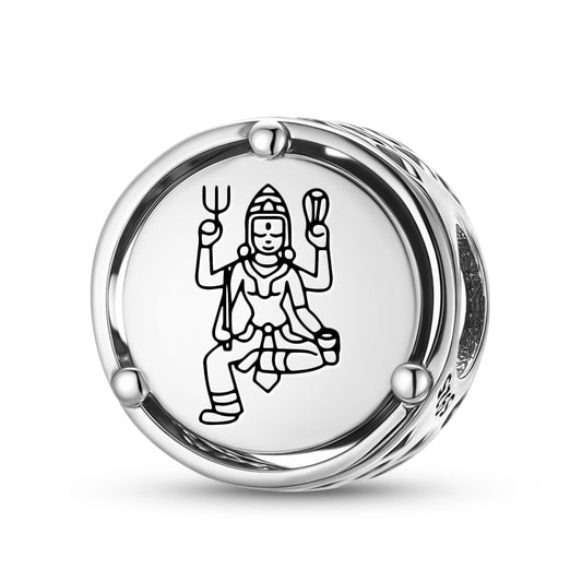 925 Sterling Silver Buddhist Gods Kumari Devi Charms For Bracelets & Necklaces Pendants Beads Jewelry Fit Pan Bracelet Charm Ethnic Cultural Symbols Gifts For Women