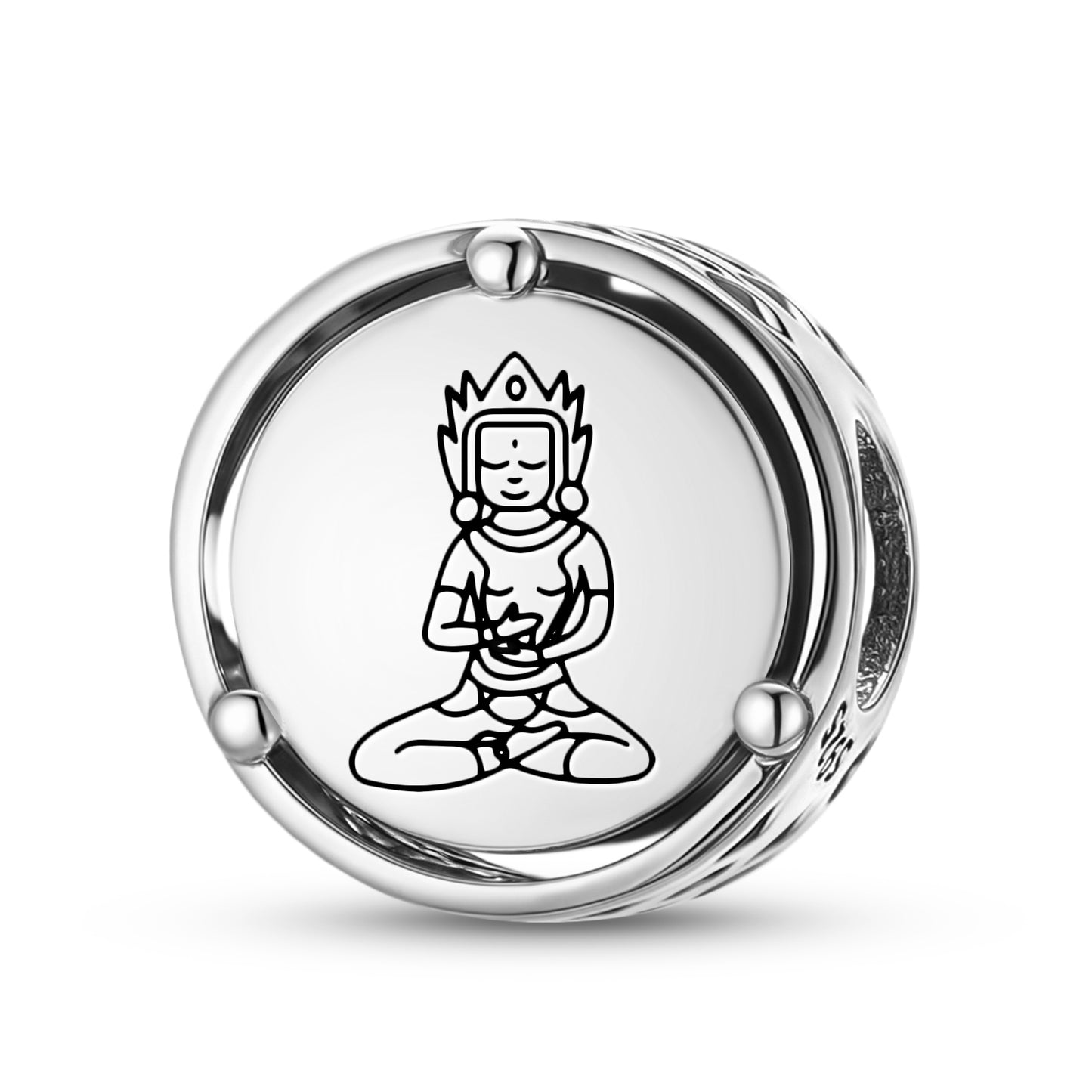 925 Sterling Silver Buddhist Gods Nairatmya Charms For Bracelets & Necklaces Pendants Beads Jewelry Fit Pan Bracelet Charm Ethnic Cultural Symbols Gifts For Women